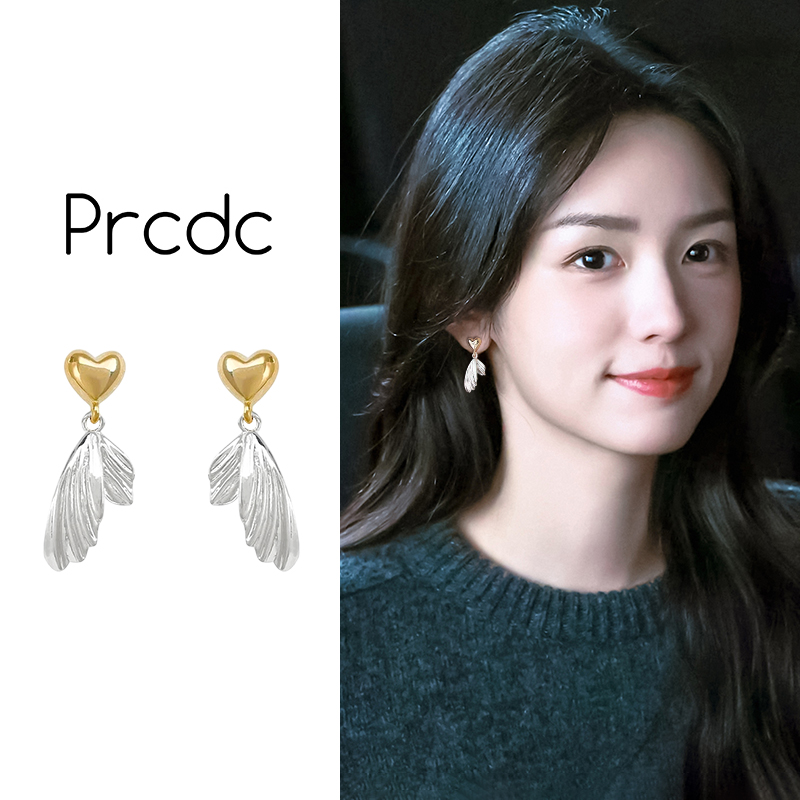 金色爱心鱼尾蚊香盘耳夹女