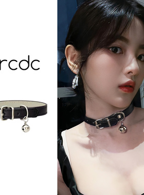 百搭黑色choker项链女款甜酷铃铛项圈小众简约短款颈链锁骨链配饰