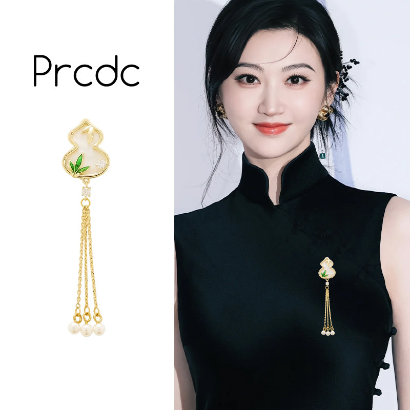 新中式葫芦流苏胸针女款女图片