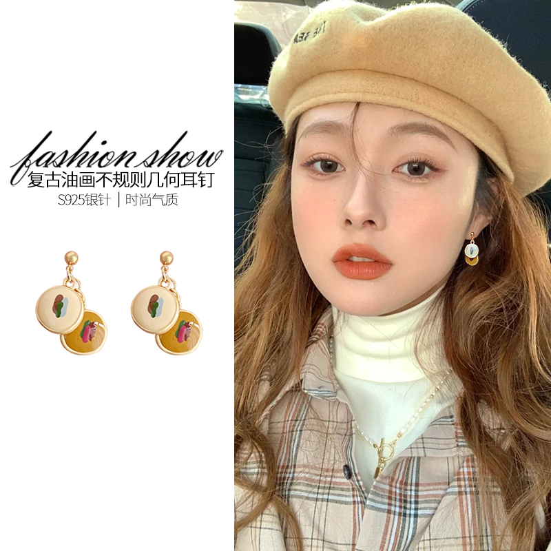 不规则耳钉女复古小众