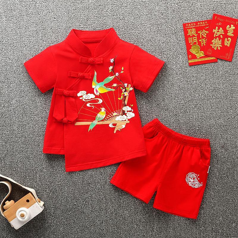 男宝宝一周岁礼服婴儿夏季薄款