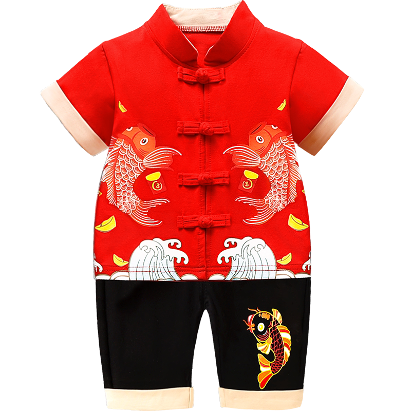 宝宝一周岁汉服男童夏季薄款