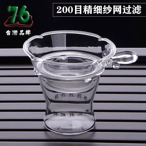 台湾76超细纱布茶滤网玻璃茶漏