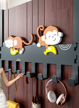 门后挂钩无痕免打孔门上挂衣架卧室门背式挂衣钩置物架衣服帽挂架