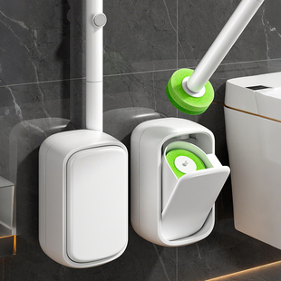 一次性马桶刷壁挂家用无死角新款洗厕所刷子替换头卫生间清洁神器