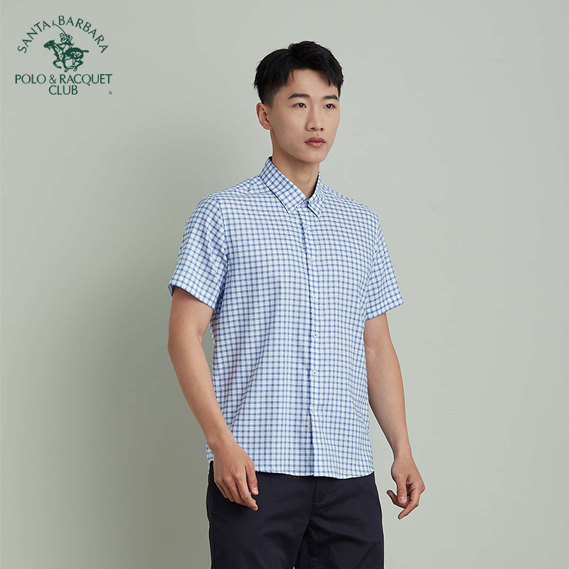 圣大保罗翻领短袖商务衬衫