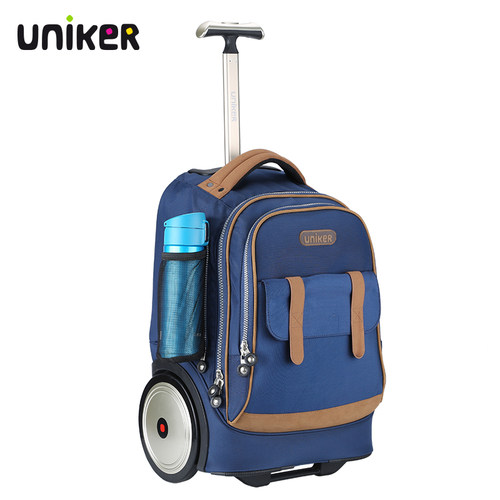 uniker男孩初高中大容量拉杆书包