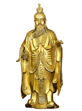 快速发货黄铜e姜子牙神像黄铜姜太公在此送礼人物摆件装饰品家居