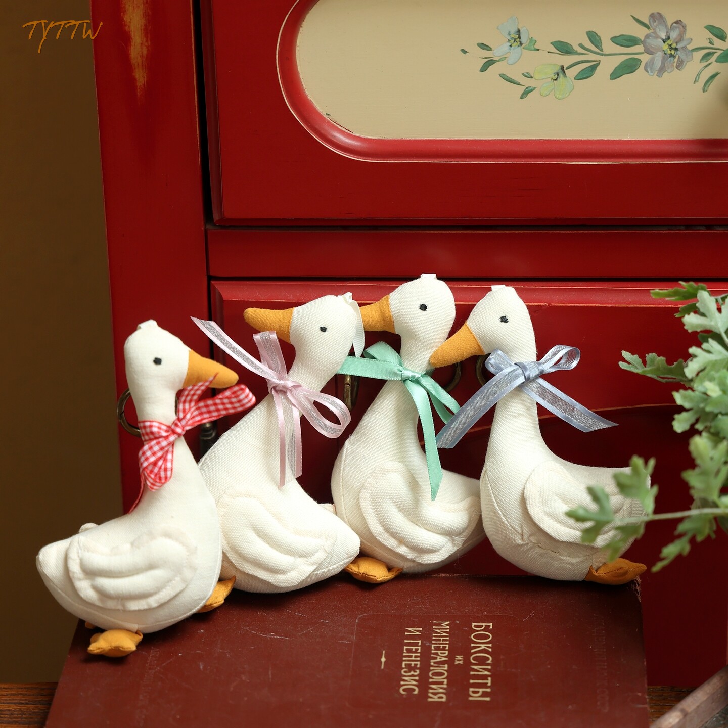 北欧可爱布艺小鸭挂饰祝福摆件