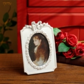 欧式 情人节结婚送礼物家居饰品相框 白玫瑰蝴蝶结相框树脂毕业季