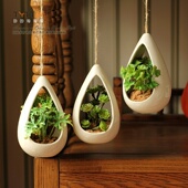 挂饰店面餐厅客厅家居室内绿植装 仿真陶瓷盆景植物套装 时尚 饰饰品