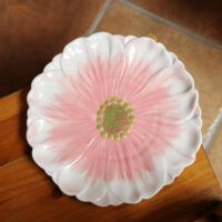 Creative ceramic flower decorative plates, fruit plates, ornaments, living room coffee tables, decorative plates, daily gifts thumbnail 4