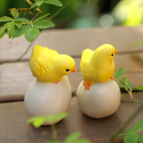 可爱小鸡树脂装饰摆件搭配场景