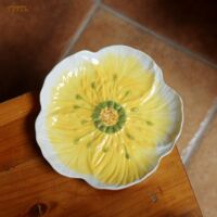 Creative ceramic flower decorative plates, fruit plates, ornaments, living room coffee tables, decorative plates, daily gifts thumbnail 3