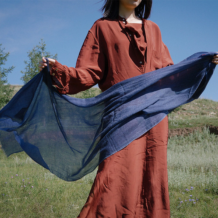 素色纯羊绒围巾女秋冬季高级感百搭保暖披肩围脖围巾批发