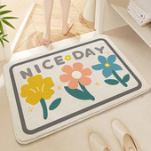 仿羊绒可爱浴室卫生间门口卧室床边吸水防滑地垫家用毛绒柔软地毯