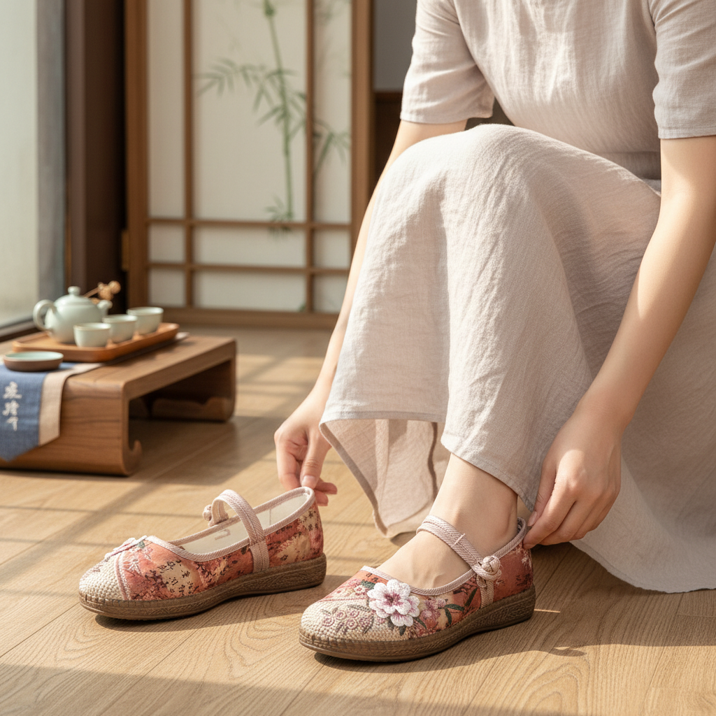 2026春秋新款古风汉服棉麻休闲中国风布鞋百搭绣花单鞋刺绣轻便,女鞋,汉服鞋,淘宝优惠券,粉丝福利购,淘宝优惠卷