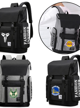 湖人快船雄鹿勇士学生书包科比欧文詹姆斯库里杜兰特双肩背包