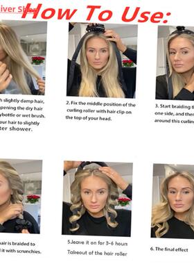 Heatless Hair Curlers Curling Iron Headband Lazy Curler Silk