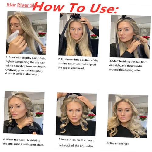 Heatless Hair Curlers Curling Iron Headband Lazy Curler Silk