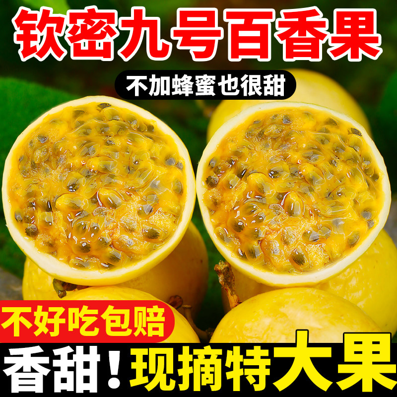 广西黄金百香果钦蜜9号正宗大果新鲜现摘当季孕妇水果果酱