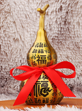 黄铜祥云百福葫芦客厅家居办公室装饰品景区热卖金属工艺品铜