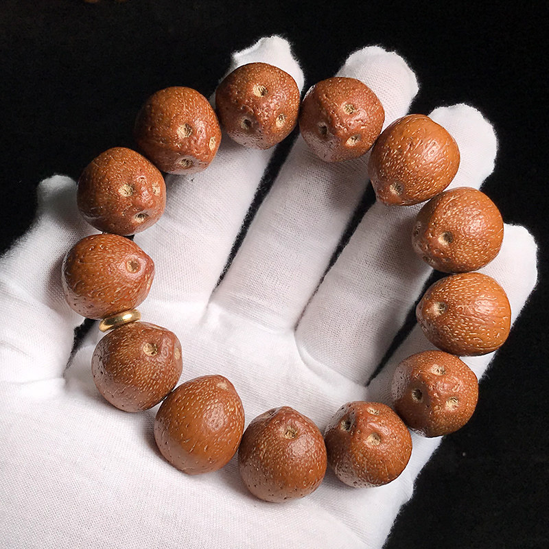 工厂直销紫金鼠手串招财鼠菩提子原籽三眼紫金鼠手串文玩佛珠包邮