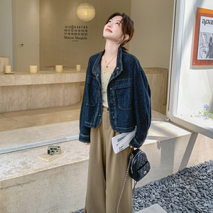 点点设计感牛仔外套女春秋高级感又酷又飒夹克上衣超好看爆款美式图片