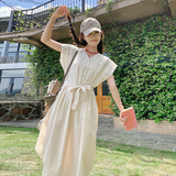 现货！法式连衣裙女夏收腰显瘦小个子衬衫裙子5077P120K178，女装连衣裙，维壹