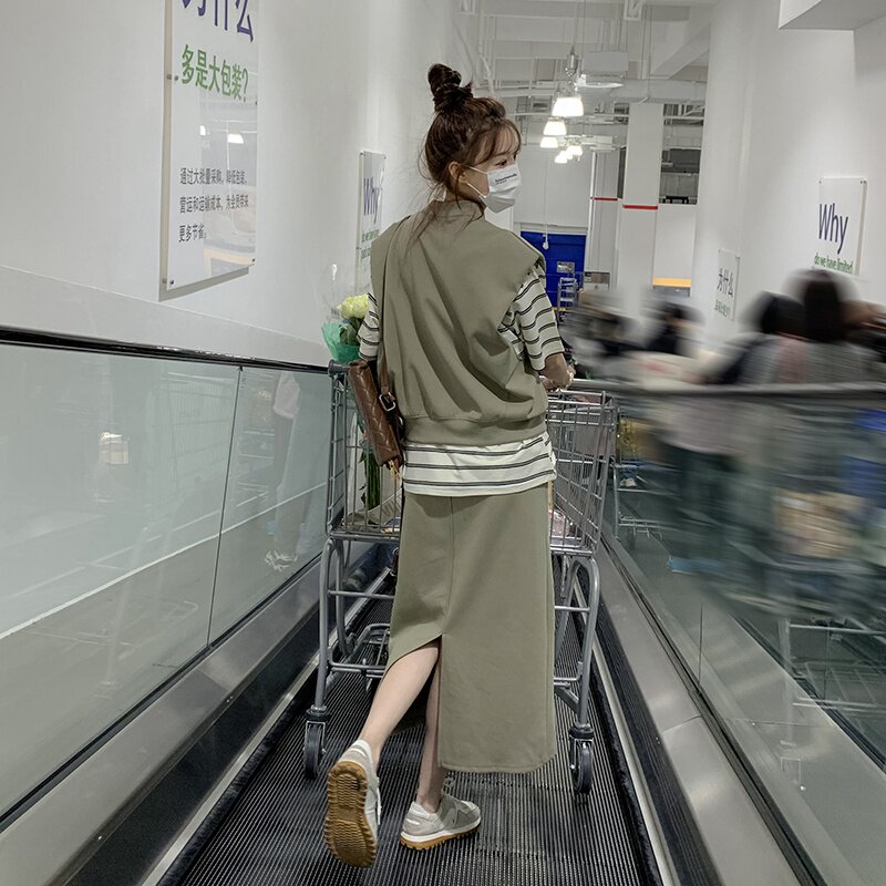 现货！时尚运动短袖卫衣半身裙三件套装2C166-3001P140控198,商品下架区,维壹