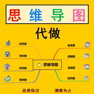 制作思维导图制作定制XMind组织架构图设计工艺逻辑流程图代画