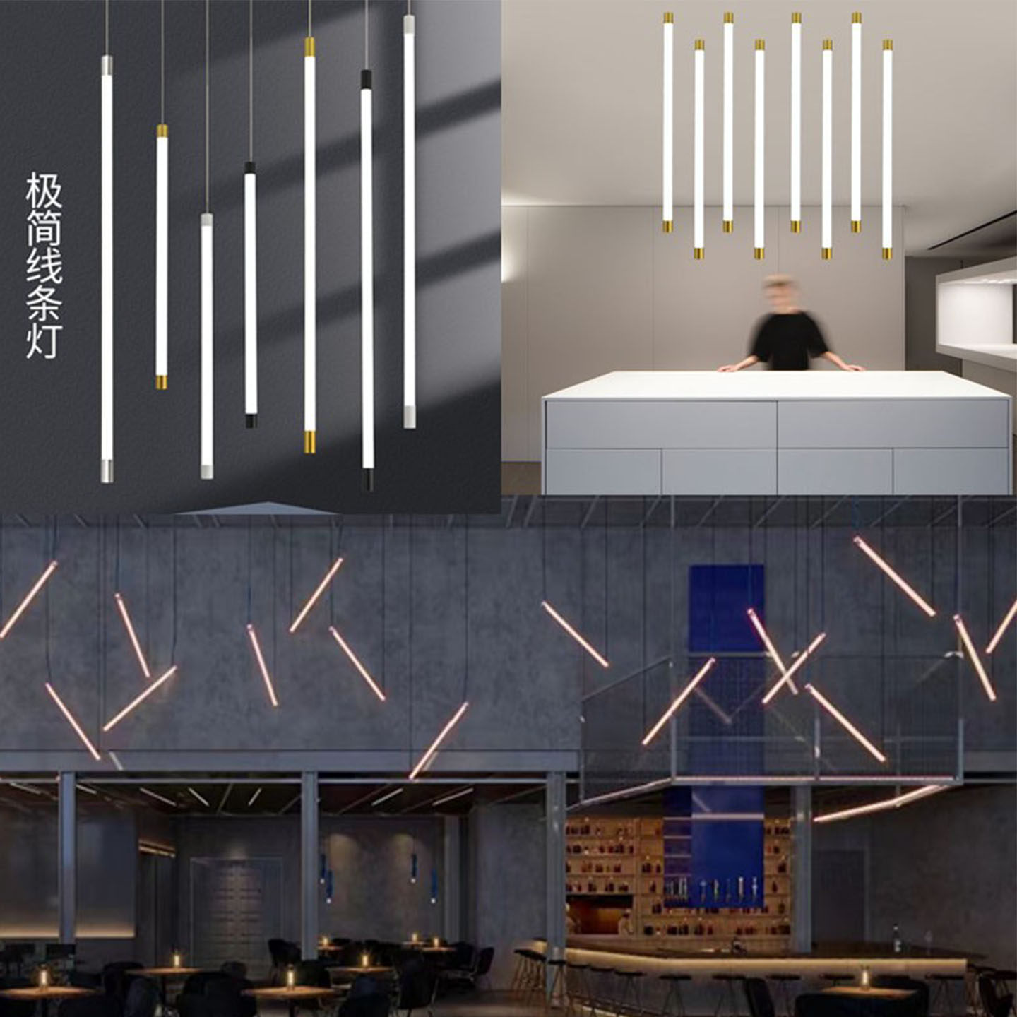 360度发光亚克力led圆形灯管广告展会商用婚礼吊灯装饰照明长条灯
