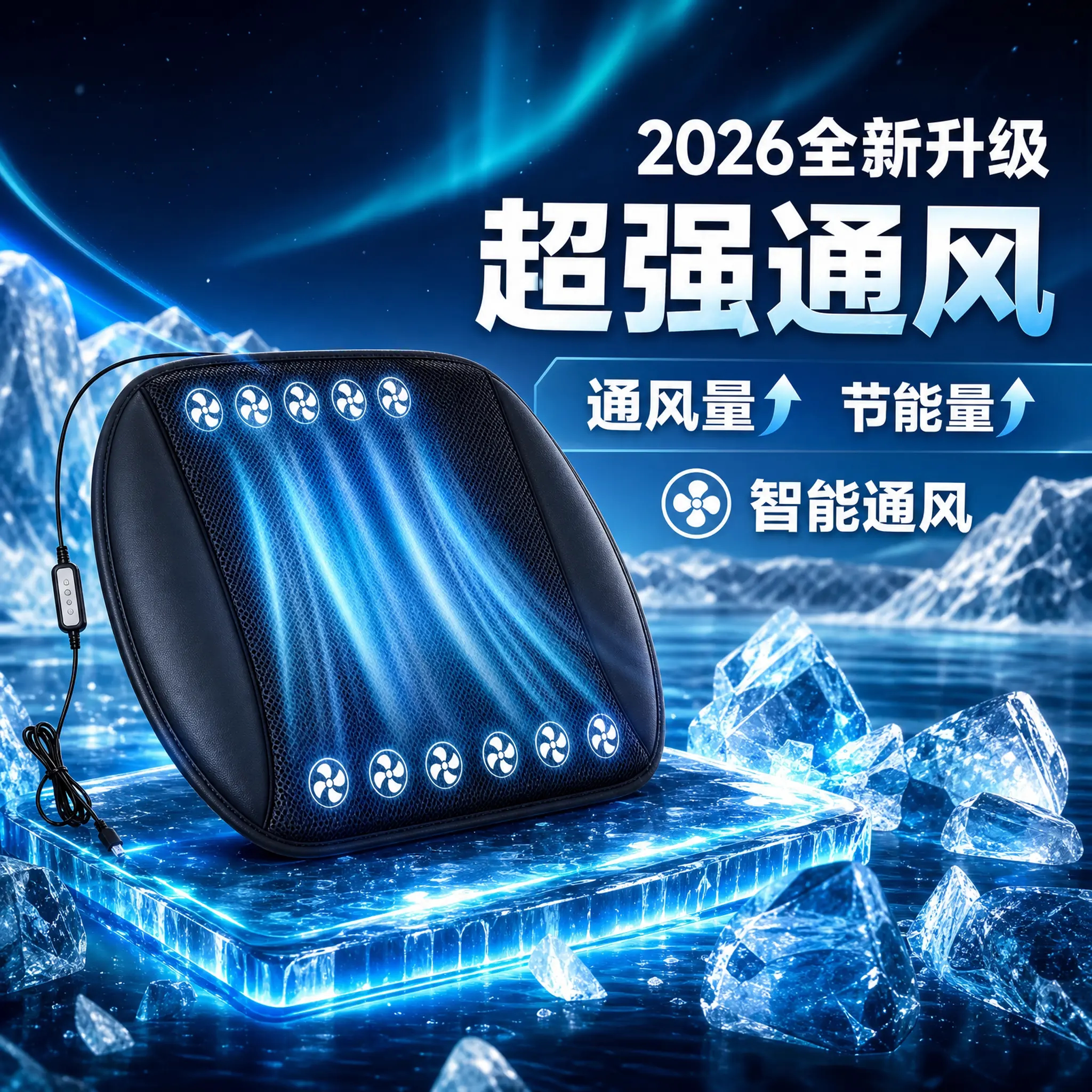夏季USB通风座垫车载办公通用