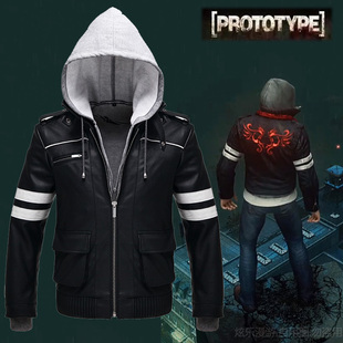 游戏cos Prototype虐杀原形艾利克斯 A哥同款皮衣夹克外套