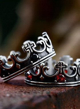 diy男钢复古小众戒指手饰