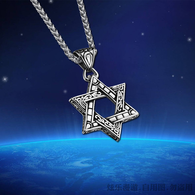 大卫之星欧美吊坠项链