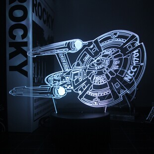 StarTrek星际迷航周边3d小夜灯企业号模型宇宙飞船灯饰NC-1701