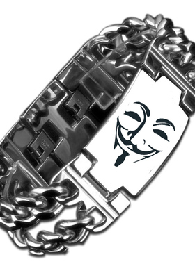 影视周边 V字仇杀队笑脸面具盖伊·福克斯主题手链 V字仇杀机手链