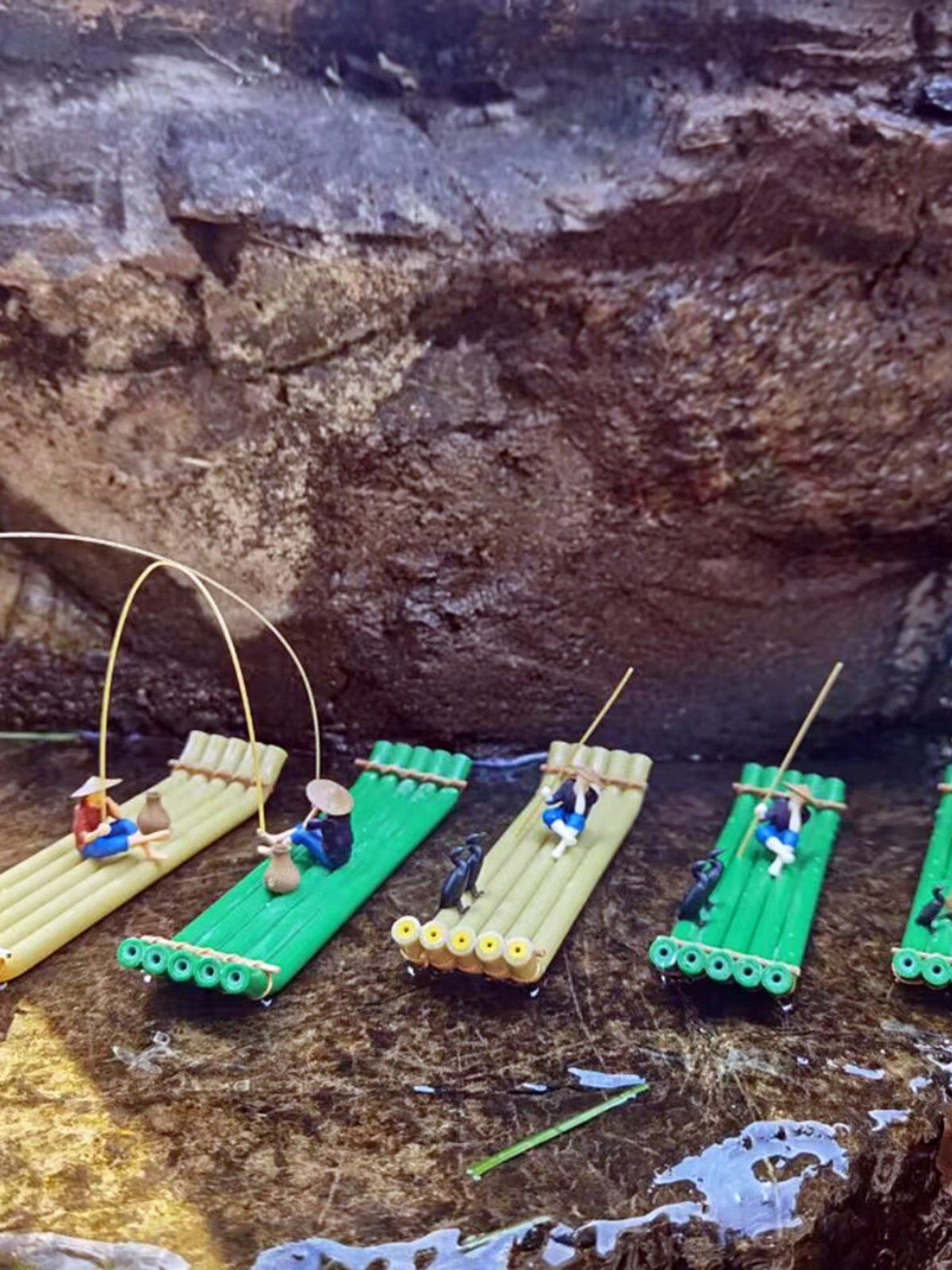 景观竹筏船微型模型可以漂浮鱼缸水族家居配件饰品工艺品江南小木,家居饰品,工艺船,淘宝优惠券,粉丝福利购,淘宝优惠卷