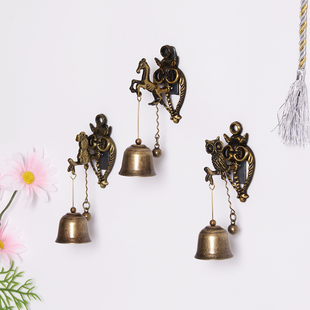 装饰门铃风铃简约现代电镀合金风铃中式复古居家装饰门铃装饰门饰