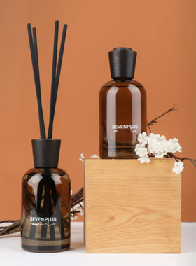 SEVEN PLUS无火香薰瓶藤条挥发棒干枝香氛淡香卧室家用持久香清新