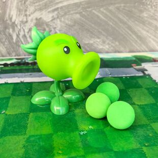 正版植物大战僵尸玩具新款软胶双重豌豆射手可发射炮弹儿童礼物