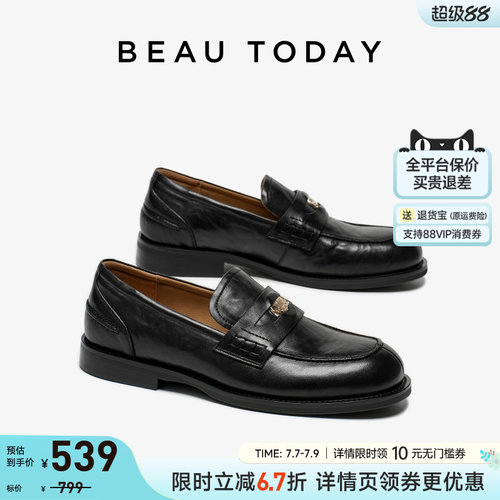 BeauToday乐福鞋女真皮