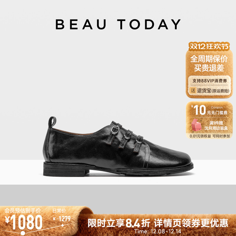 beautoday休闲平底乐福鞋