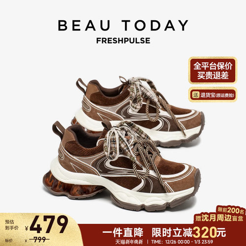BeauToday老爹鞋厚底复古休闲