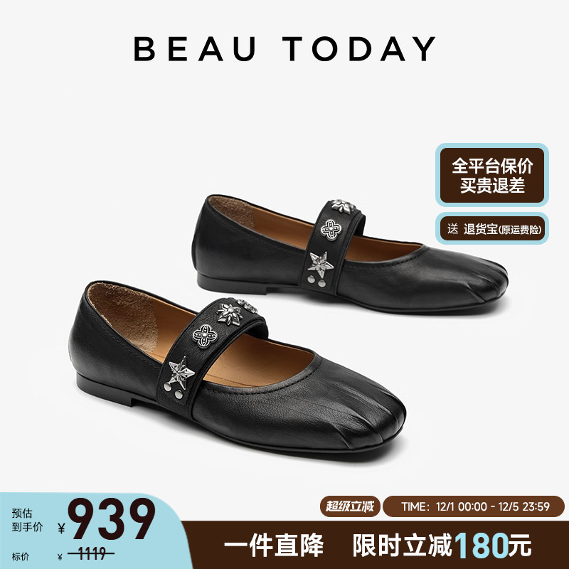 复古玛丽珍鞋平底新中式