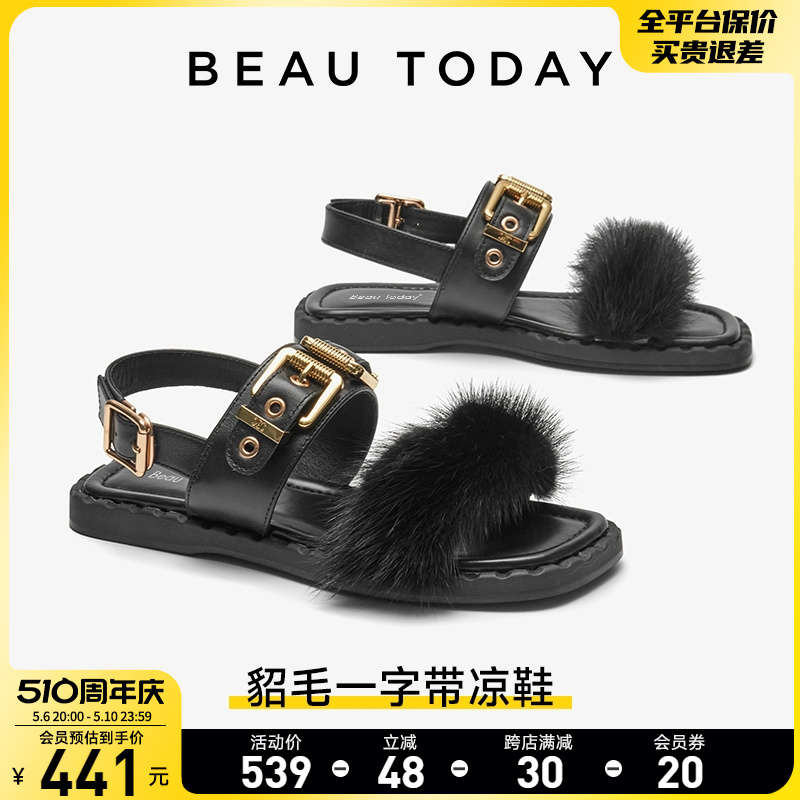 凉鞋森系真皮BeauToday