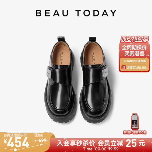 beautoday厚底乐福鞋英伦风