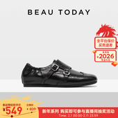 女2026新款 春英伦风小皮鞋 老钱风孟克鞋 BeauToday乐福鞋 布洛克鞋