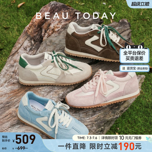 BeauToday德训鞋女款轻便阿甘鞋